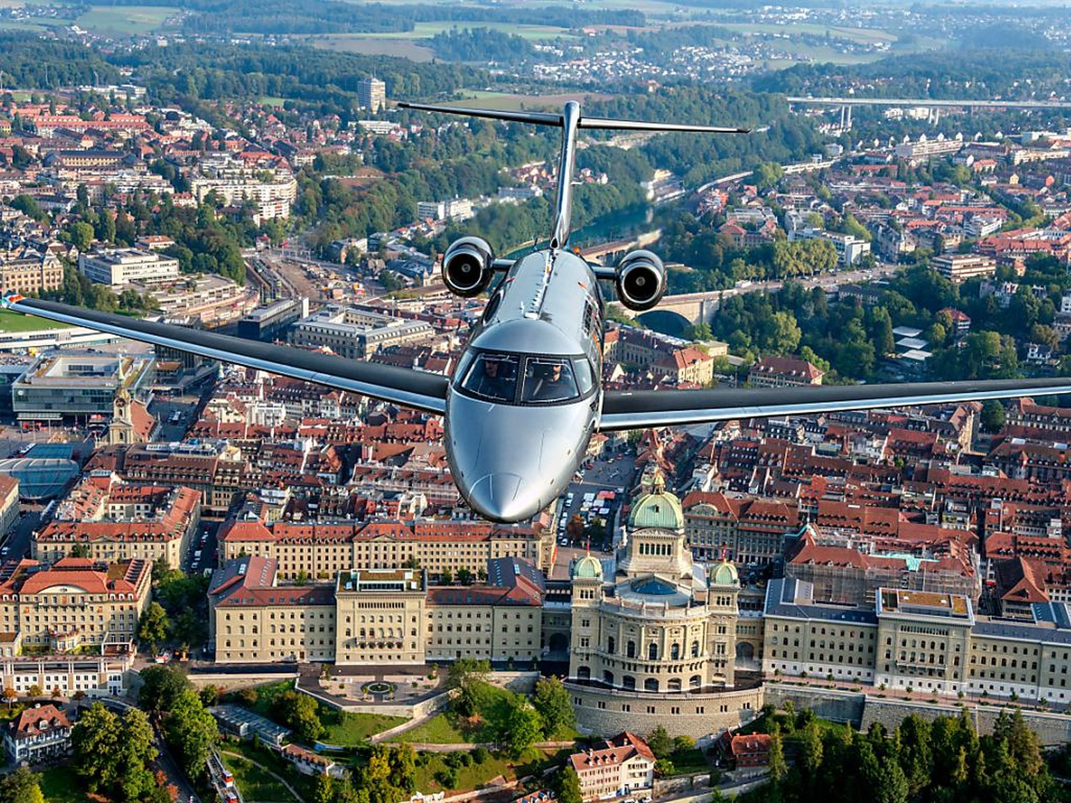 Der PC-24 aus dem Hause Pilatus, den der Bundesrat im vergangenen Jahr vom Stanser Flugzeughersteller erhalten hat. (Archivbild)