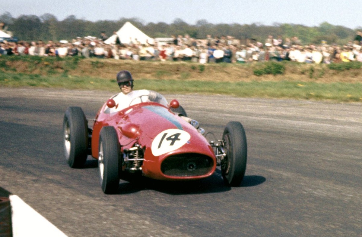 1958 Wolfgang Seidel (German Maserati 250F International Trophy Silverstone 17th GG PUBLICATIONxINxGERxSUIxAUTxHUNxONLY