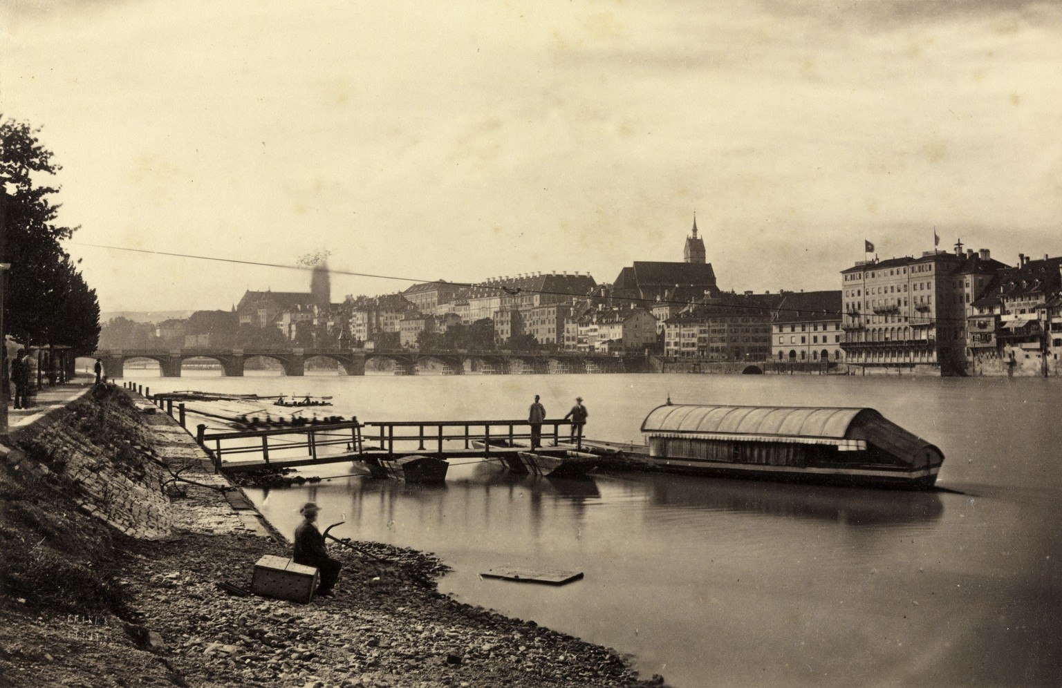 Ein früher Blick auf Basel: Die Aufnahme entstand ca. um 1875.<br data-editable="remove">