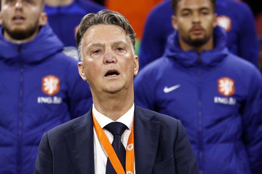 epa10206196 Netherlands&#039; coach Louis van Gaal before the UEFA Nations League match between the Netherlands and Belgium at Johan Cruijff ArenA in Amsterdam, Netherlands, 25 September 2022. EPA/MAU ...