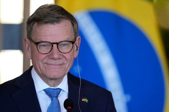 Germany's Foreign Minister Johann Wadephul attends the signing ceremony of bilateral agreements in Brasilia, Brazil, Friday, July 3, 2026. (AP Photo/Eraldo Peres)
Johann Wadephul