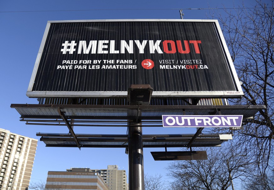 Ein #MelynkOut-Billboard in Ottawa. Bezahlt von Fans der Senators.