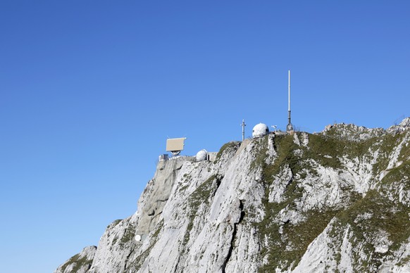Radar station on Mount Pilatus in the swiss alps, Switzerland