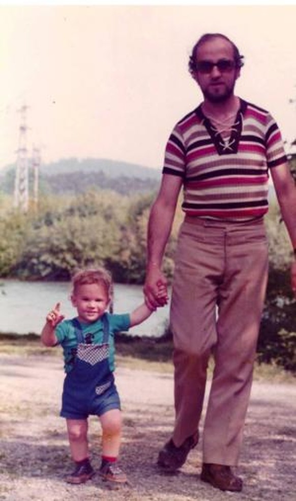 Dominik Riedo (l.) und sein Vater in den 70er-Jahren.