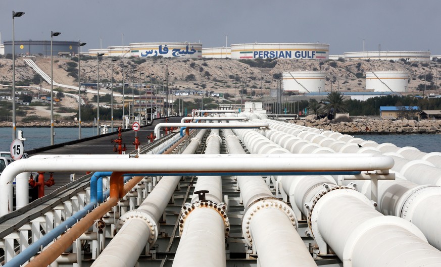 epa07137063 (FILE) A general view of the Kharg oil terminal at the Kharg Island, in Persian Gulf, southern Iran, 12 March 2017 (reissued 02 November 2018). The US government on 02 November 2018 announ ...