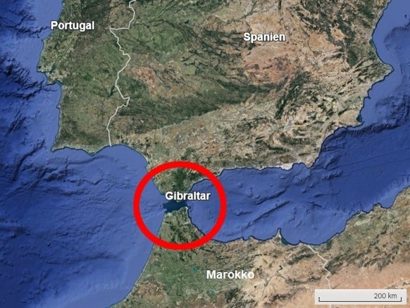 Lage Strasse von Gibraltar
