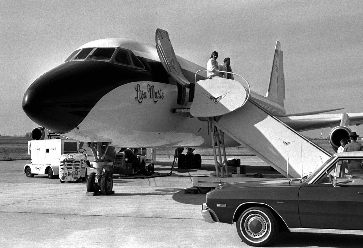 January 2, 2014 - File - Two private planes owned by Elvis Presley - the Lisa Marie and Hound Dog II - are going up for auction. The Lisa Marie, named after his daughter, was bought by Presley in 1975 ...
