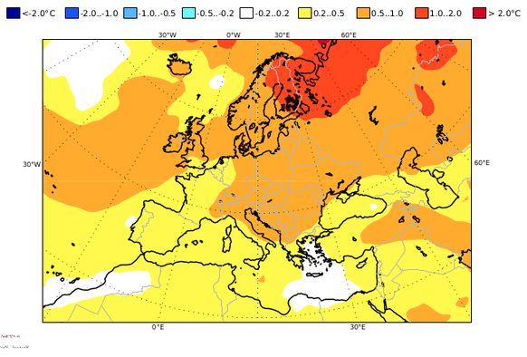 Weather forecasts from different models, December/January/February 2022/23