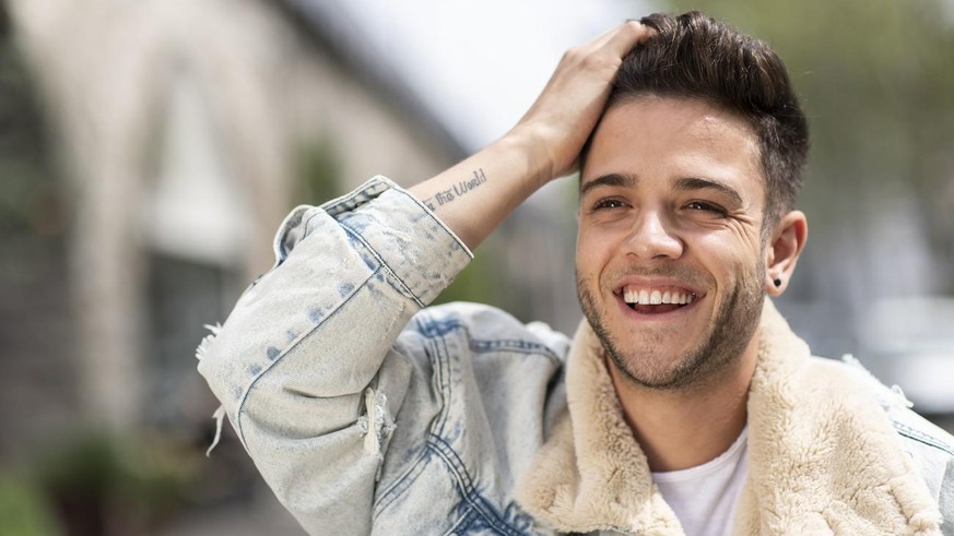 Luca Haenni, Swiss singer-songwriter, poses for a photograph in Zurich, Switzerland, on May 2, 2019.