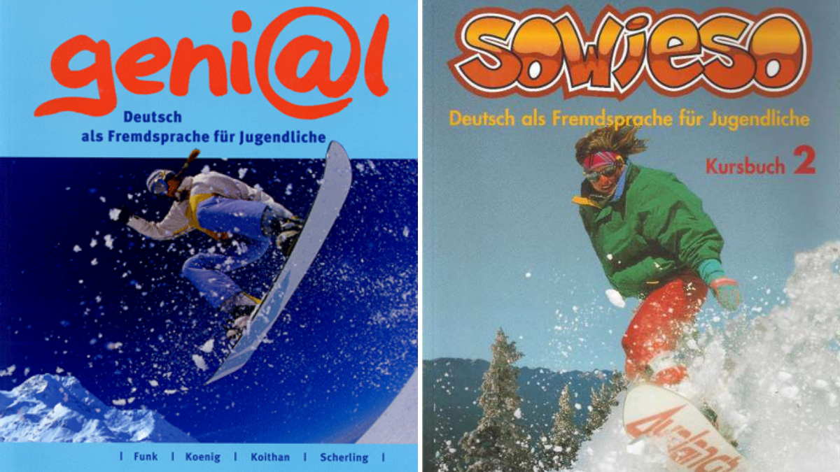 Oui, on a appris l'allemand avec des mecs qui font du snowboard. Et des chansons géni@les: Hallo Susi Guten Morgen!