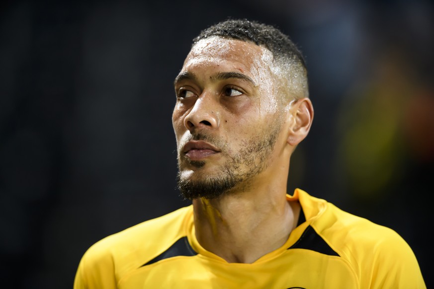 YBs Guillaume Hoarau, im Fussball Meisterschaftsspiel der Super League zwischen dem BSC Young Boys und dem FC Sion, im Stade de Suisse in Bern, am Samstag, 28. September 2019. (KEYSTONE/Anthony Anex)