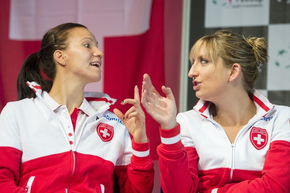 Tipps von der (temporären) Teamleaderin: Golubic im Gespräch mit Bacsinszky.