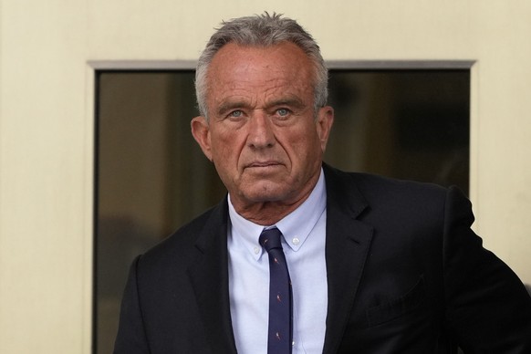 Independent presidential candidate Robert F. Kennedy Jr., leaves the Pennsylvania Judicial Center, Tuesday, Aug. 20, 2024, in Harrisburg, Pa. (AP Photo/Matt Slocum)