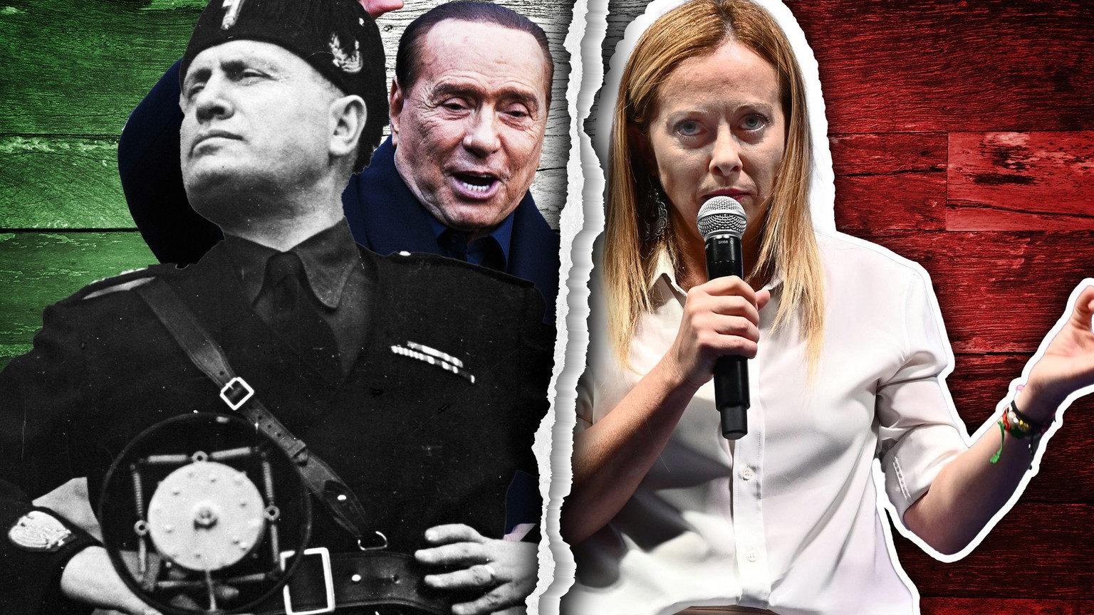 Die faschistische Tradition von Italien: Vom Diktator Benito Mussolini über Silvio Berlusconi zu Giorgia Meloni.
