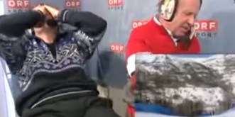 12.02.2006: Die Ösi-Reporter reiben schon gierig die Hände – da klaut ein Franzose doch tatsächlich noch «ihr» Abfahrts-Gold