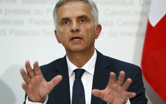 Didier Burkhalter während einer Pressekonferenz in Bern.&nbsp;