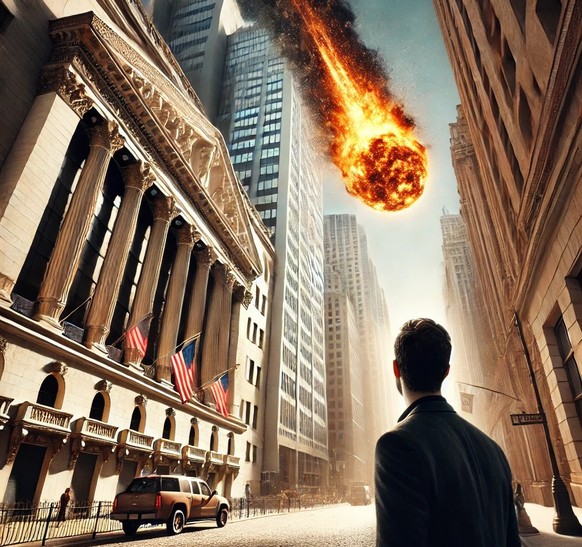 So stellt sich die KI ein Asteroideneinschlag an der Wall Street vor.