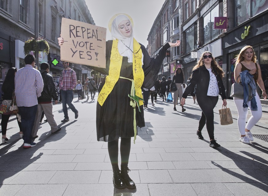 In this image released by the World Press Photo Foundation Thursday April 11, 2019, titled &quot;Blessed Be the Fruit: Ireland&#039;s Struggle to Overturn Anti-Abortion Laws&quot; by Olivia Harris whi ...