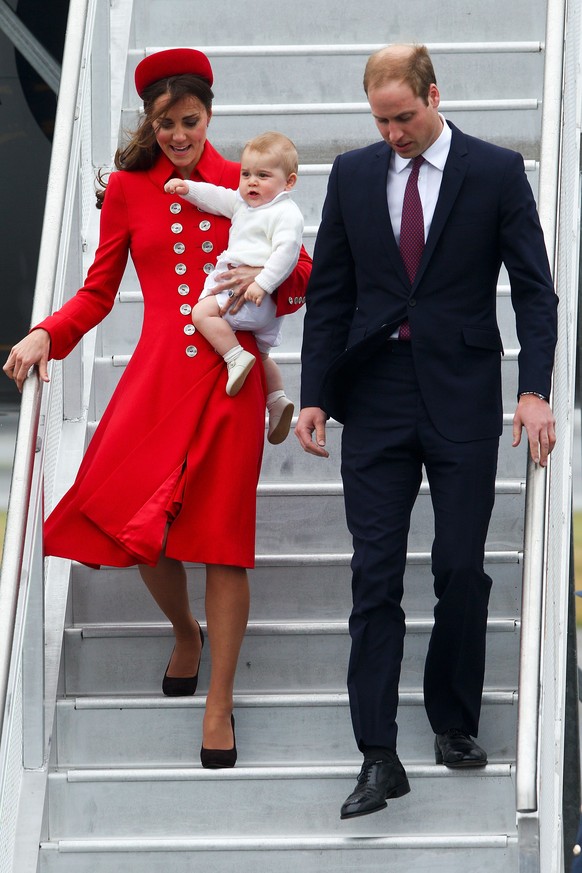 Ankunft der royalen Familie in Wellington, Neuseeland.