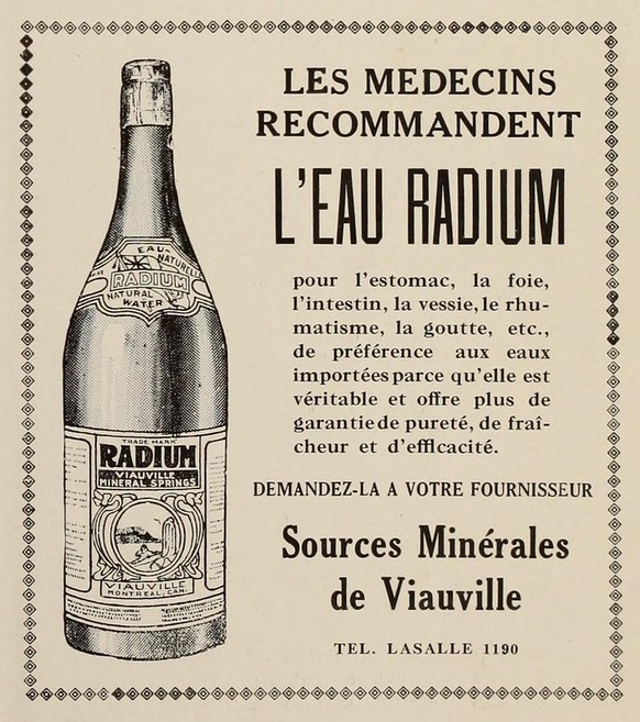 Radiumwasser, 1915.
