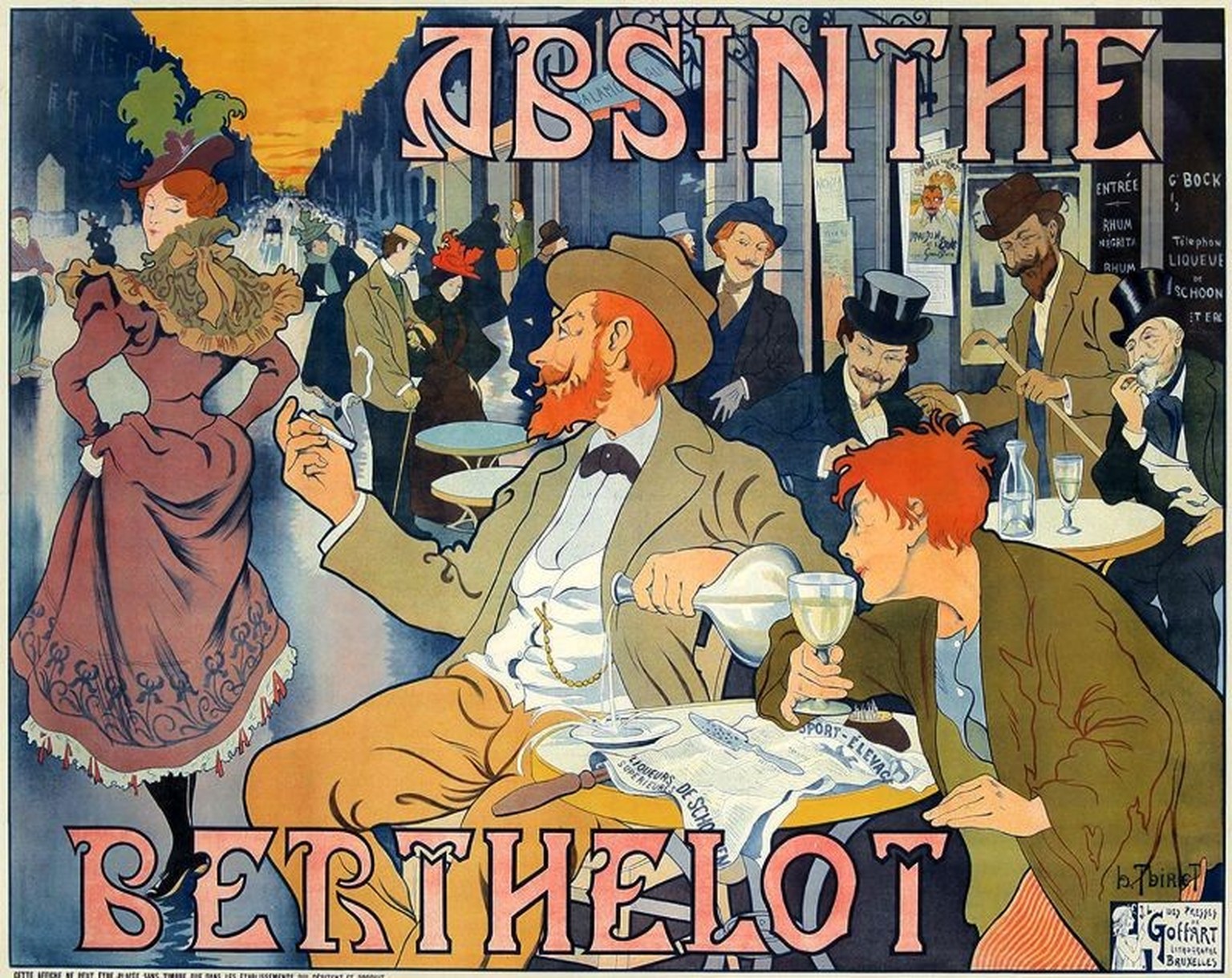 Absinthe Berthelot, 1898 von Henri Thiriet (1873–1946)