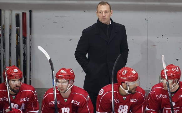 ARCHIVBILD ZUR TRAINERENTLASSUNG BEIM HC LAUSANNE --- Lausanne&#039;s Head coach Daniel Ratushny looks his players, during a National League A regular season game of the Swiss Championship between Lau ...