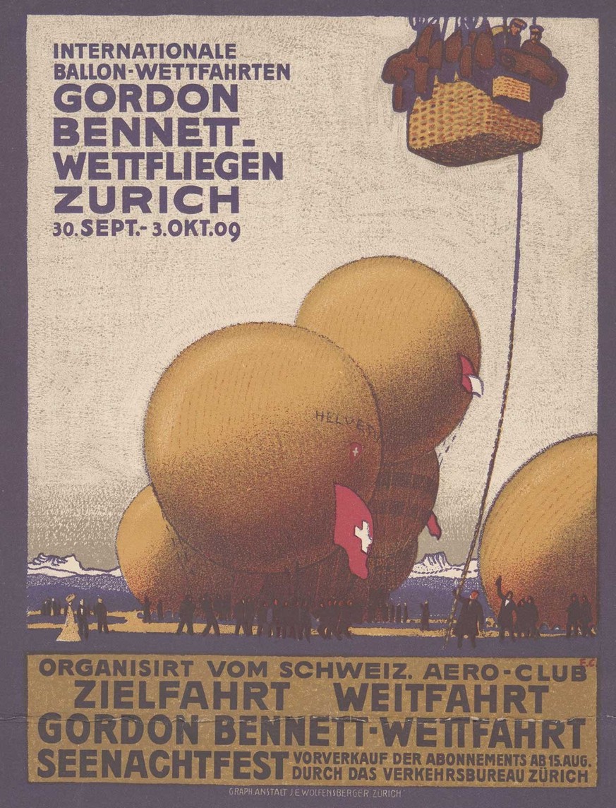 Werbung für das Wettfliegen in Zürich, 1909.
https://permalink.nationalmuseum.ch/100266667