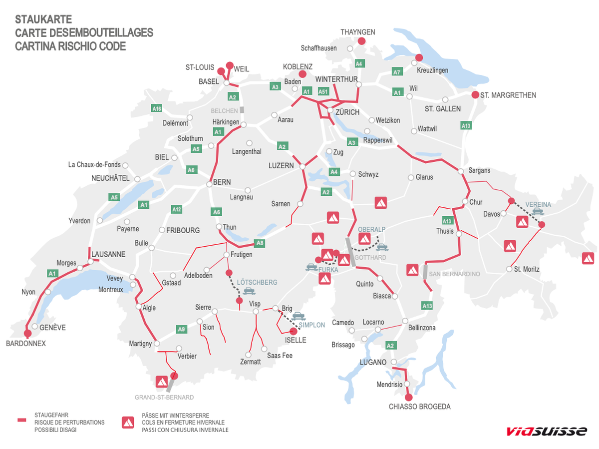 Staukarte für die Ostertage 2022
