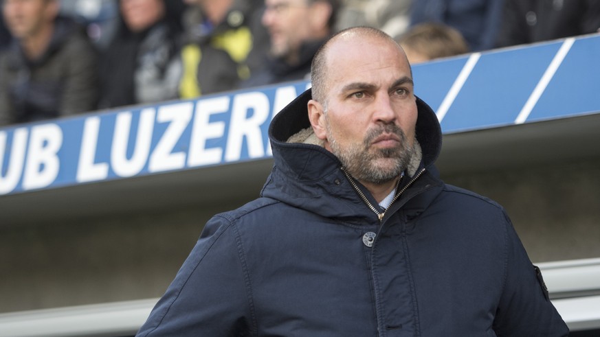 Der Trainer Markus Babbel von Luzern beim Super League Meisterschaftsspiel zwischen dem FC Luzern und den BSC Young Boys vom Sonntag, 22. Oktober 2017 in Luzern. (KEYSTONE/Urs Flueeler)