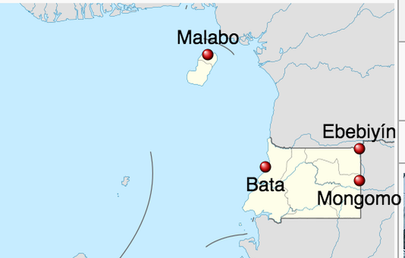 Die vier Spielorte am Afrika-Cup 2015.