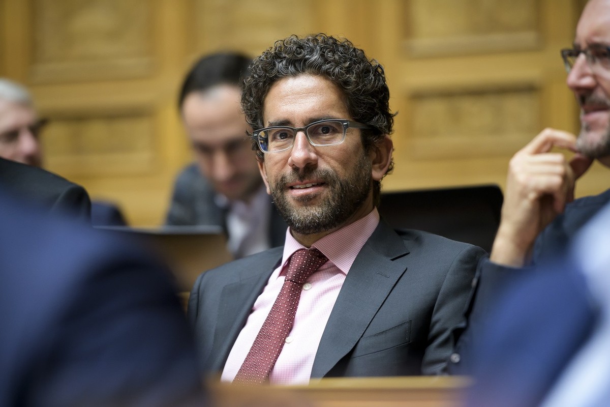 Fathi Derder, FDP-VD, fotografiert waehrend der Fruehlingssession der Eidgenoessischen Raete, am Freitag, 22. Maerz 2019 im Nationalrat in Bern. (KEYSTONE/Anthony Anex)