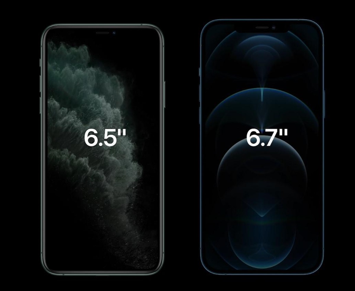 Das iPhone 12 Pro Max (rechts) ist das bislang grösste iPhone.
