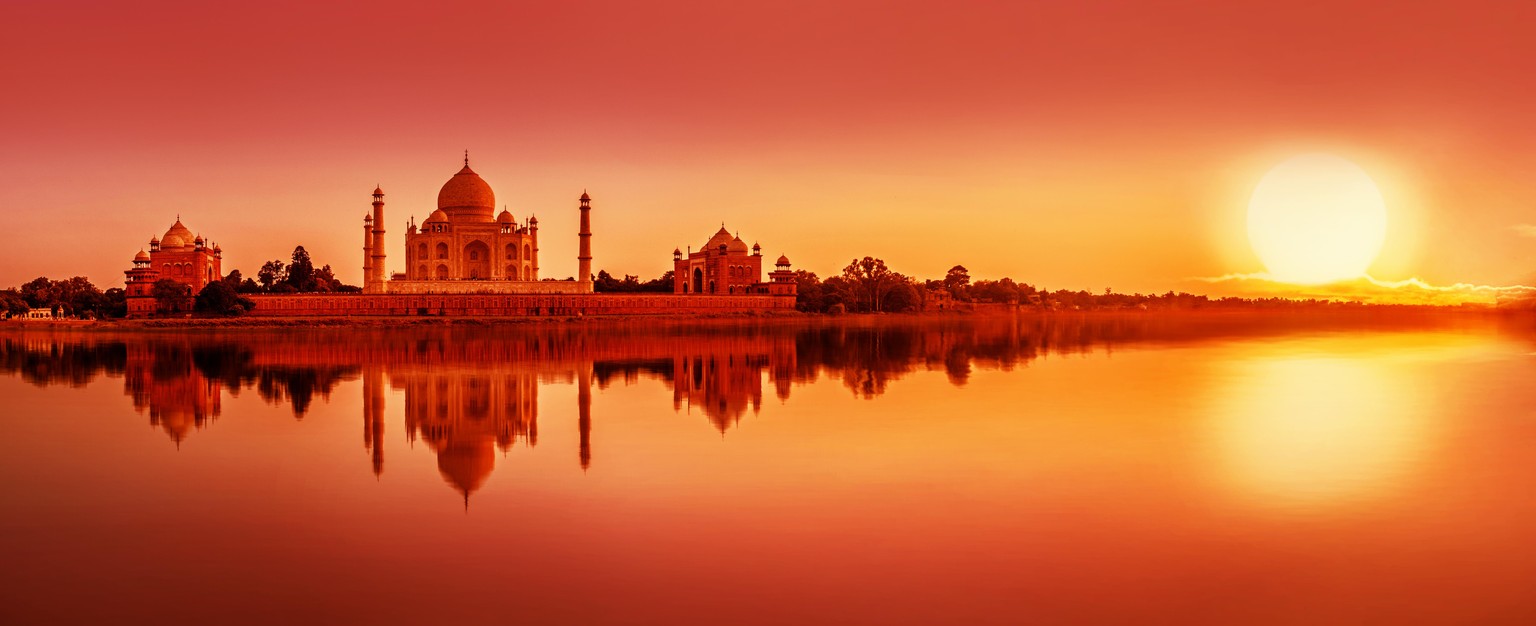 Taj Mahal, Indien Sonnenuntergang