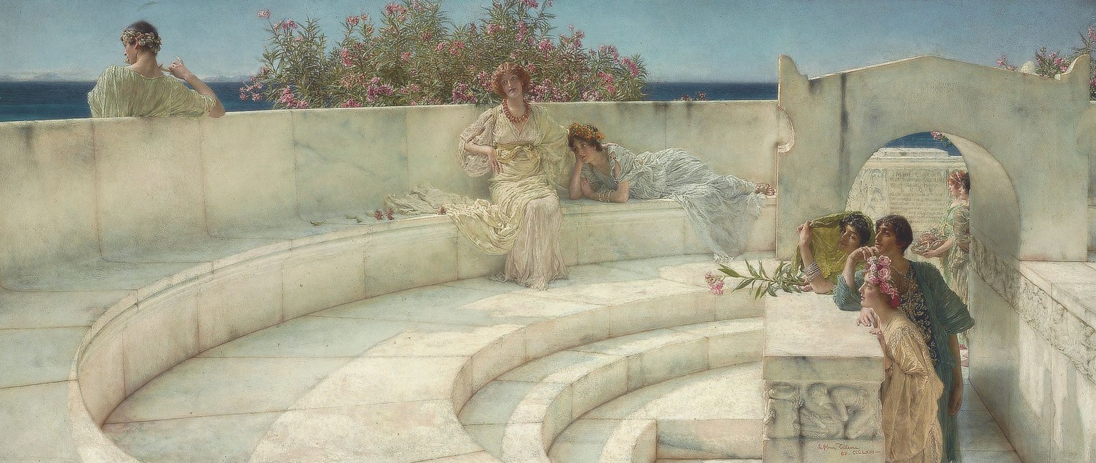 Lawrence Alma-Tadema, «Unter dem Dach des blauen ionischen Wetters».