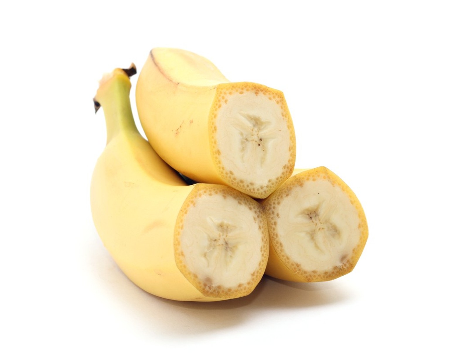 Bananen im Querschnitt.
