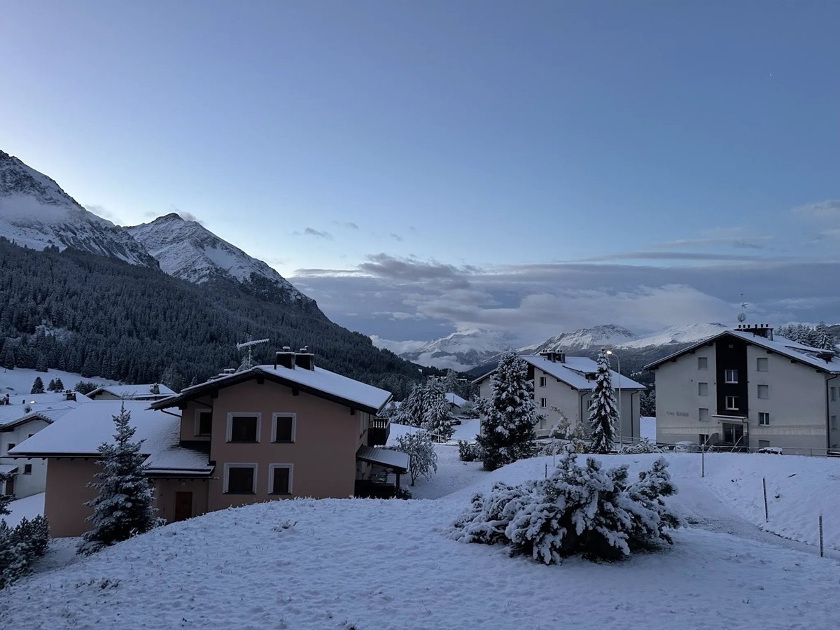 Schnee in der Lenzerheide am 22. Oktober 2026.