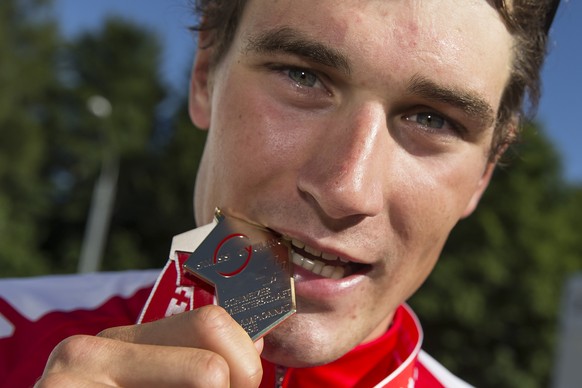 24.06.2015, Lausanne, Radsport, SM Zeitfahren, Maenner, Silvan Dillier (SUI, BMC Racing Team) ist Schweizer Meister (Pascal Muller/EQ Images)