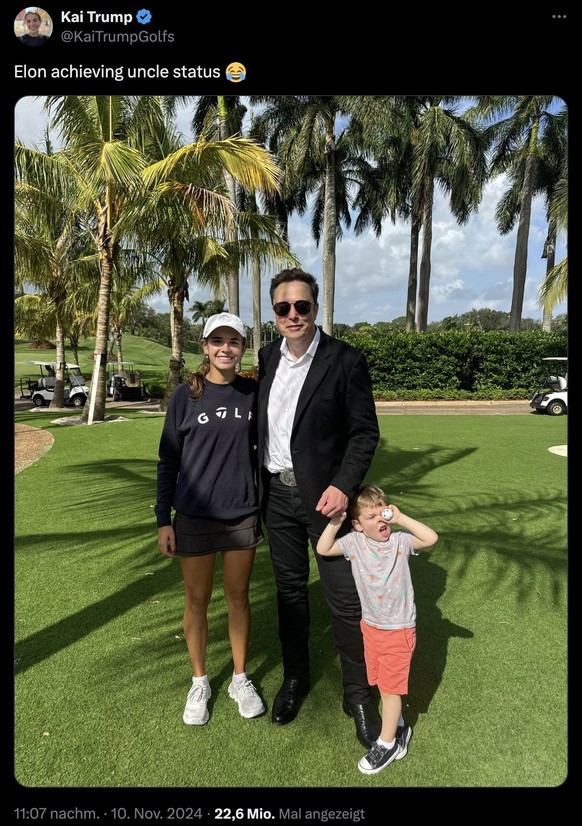 Musk mit Trump-Enkelin auf Golfplatz