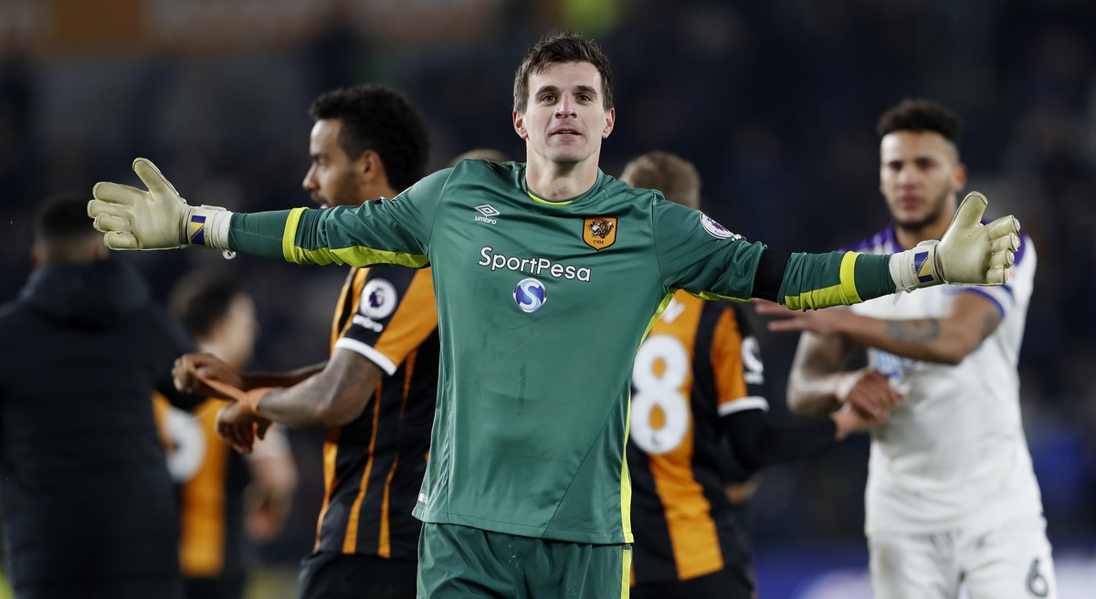 Britain Football Soccer - Hull City v Newcastle United - EFL Cup Quarter Final - The Kingston Communications Stadium - 29/11/16 Hull City's Eldin Jakupovic celebrates after the game Action Images ...