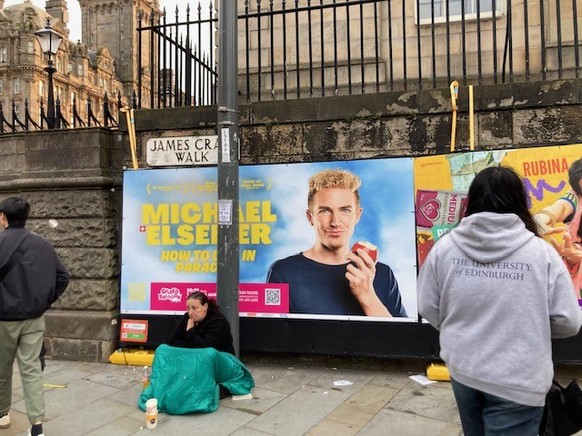 Michael Elsener im schottischen Alltag von Edinburgh.