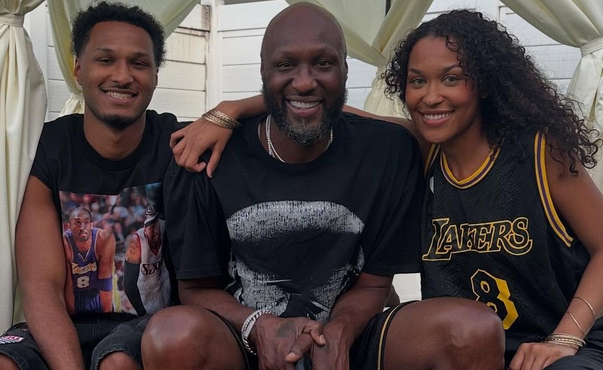 Lamar Odom mit seinen Kindern Destiny und Lamar Jr.