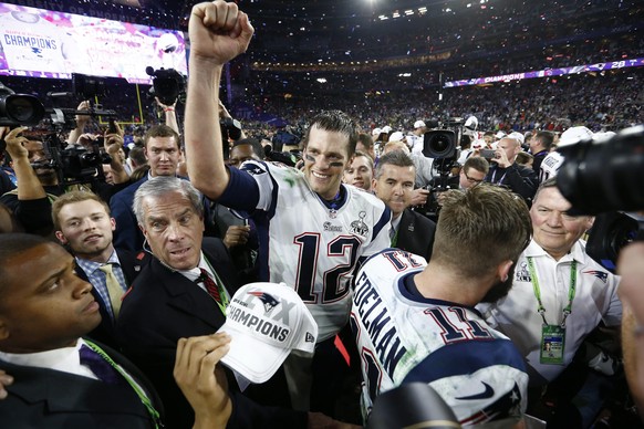 Star-Quarterback Tom Brady feiert 2015 mit den New England Patriots den Titel beim Super Bowl.&nbsp;
