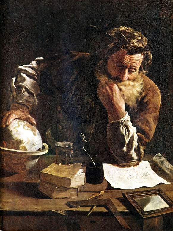 Archimedes (um 287 v. Chr.–212 v. Chr.), gemalt vom italienischen Barockmaler Domenico Fetti, 1620.