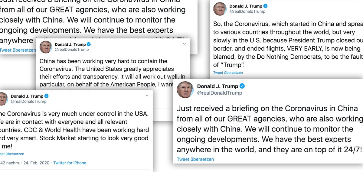 Trump Tweets Corona
