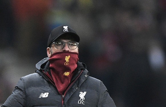 epa08060606 Manager Juergen Klopp of Liverpool FC during the UEFA Champions League group E soccer match between FC Salzburg and Liverpool FC in Salzburg, Austria, 10 December 2019. EPA/CHRISTIAN BRUNA