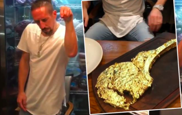 Ribery und das Goldsteak in Dubai.