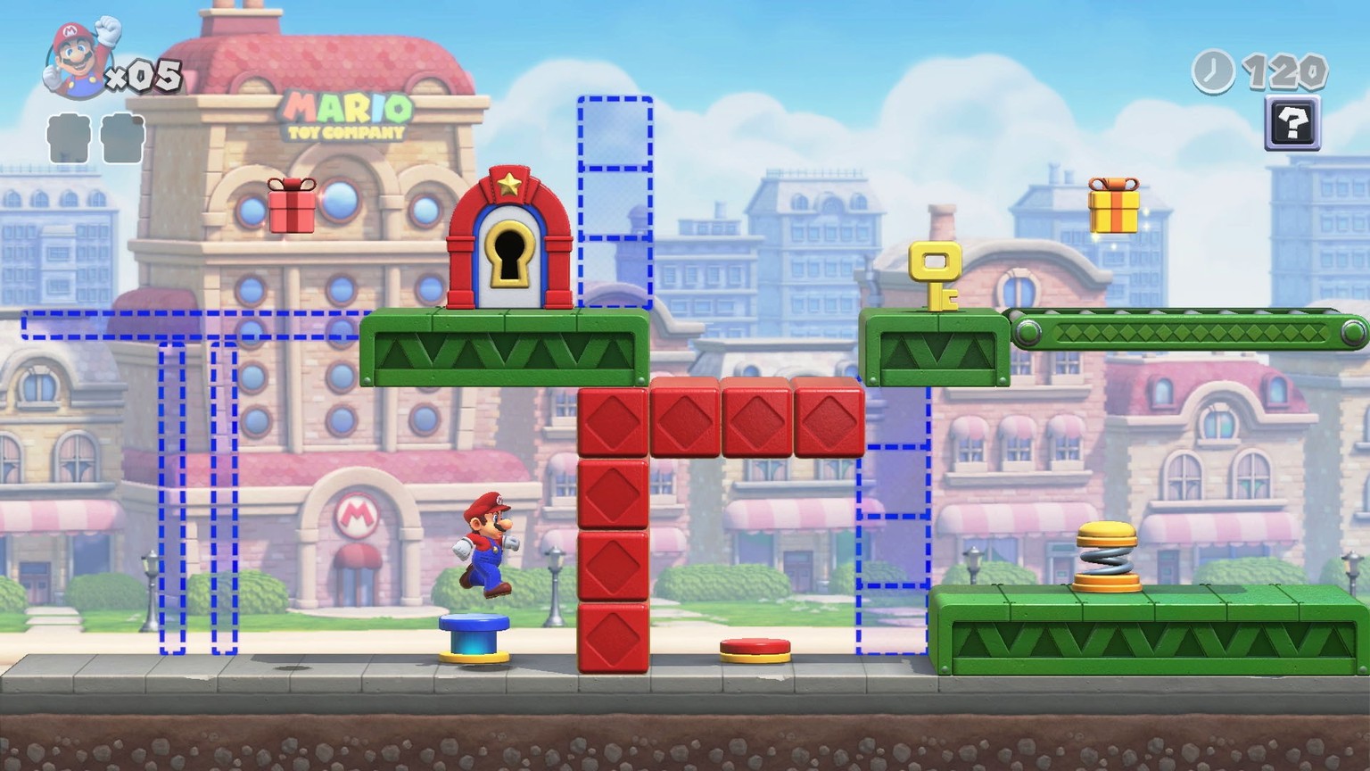 Super Mario muss zuerst den Schlüssel schnappen, bevor er ins nächste Level vordringen kann.
