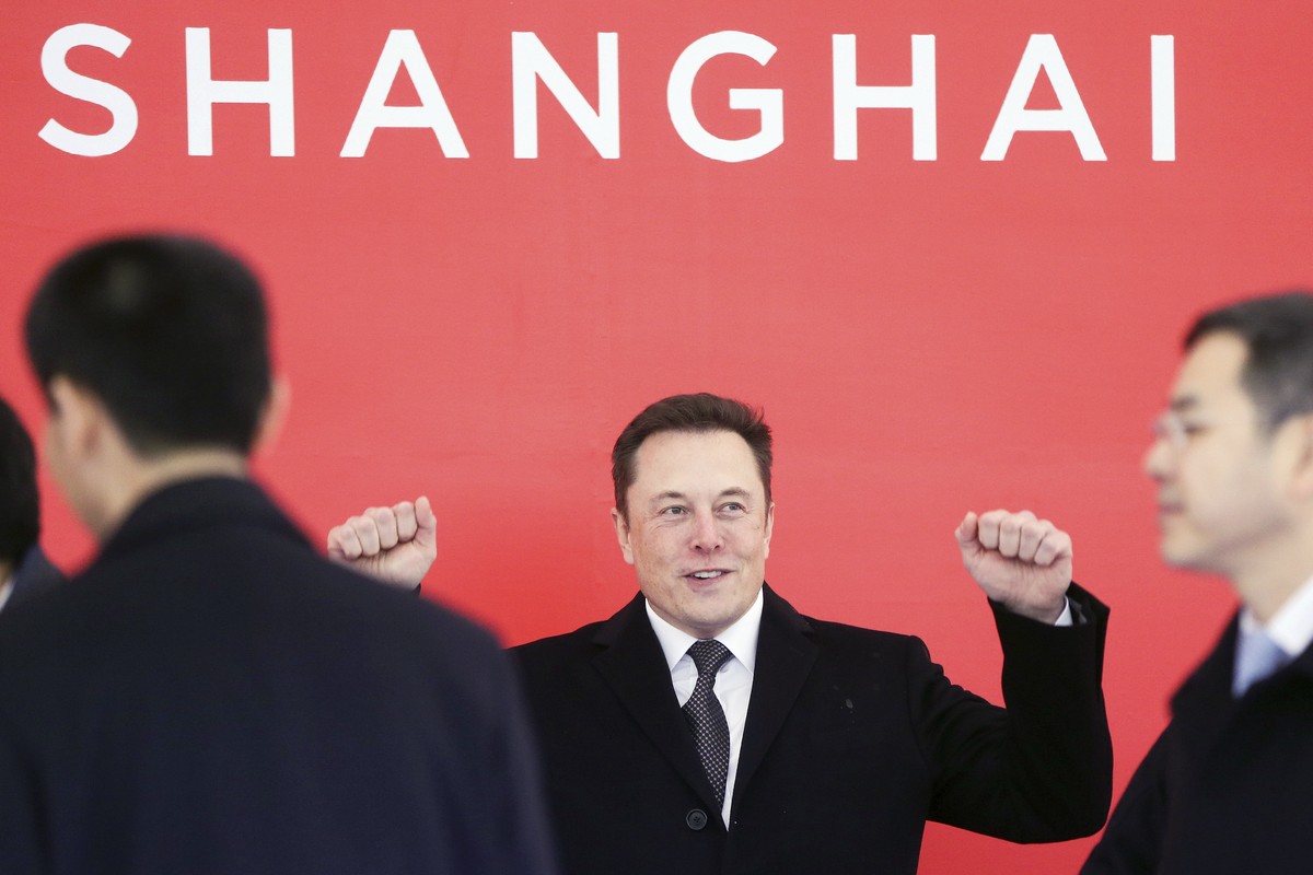 FILE - In this photo released by Xinhua News Agency, Tesla CEO Elon Musk attends the groundbreaking ceremony of the Tesla Shanghai factory in Shanghai, China on Jan. 7, 2019. Musk���s ties to China th ...