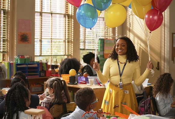 This image released by ABC shows Quinta Brunson in a scene from "Abbott Elementary." (Gilles Mingasson/ABC via AP)