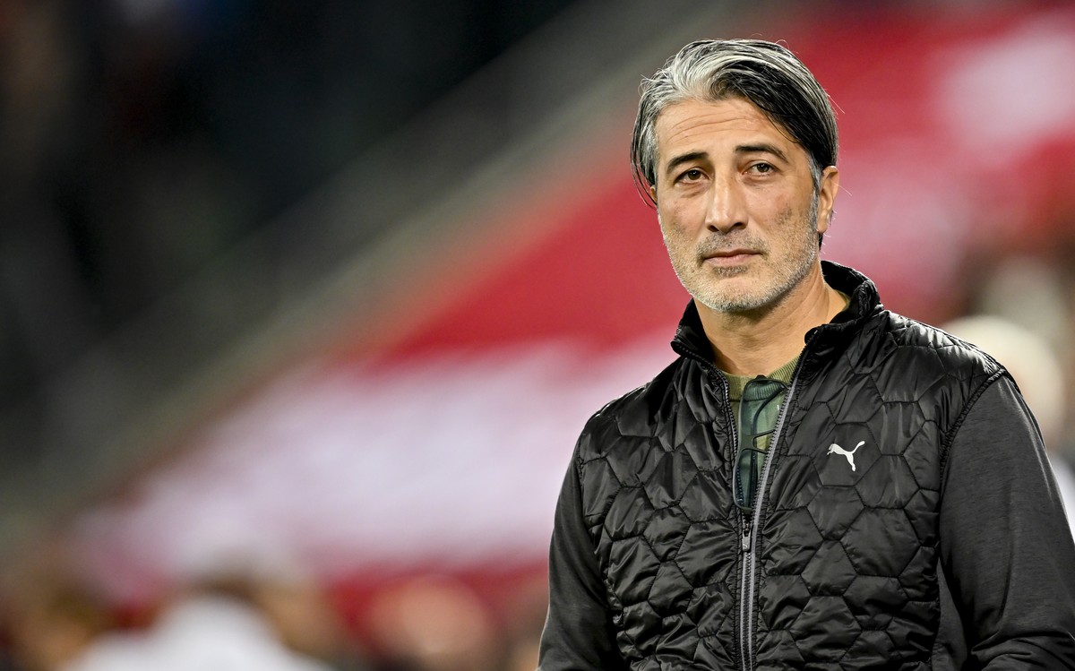 Switzerland's head coach Murat Yakin reacts during the UEFA Nations League Group D soccer match between Switzerland and Denmark, on Tuesday, October 15, 2024, at the kybunpark stadium, in St. Gal ...